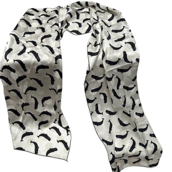 SPERM WHALES balls 100% silk  hand rolled sewn scarf - Picture 1 of 8